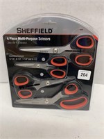 Sheffield 4 Pc Multi-Purpose Scissors.