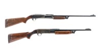 Two Ithaca 37 Featherlight Shotguns