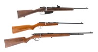 Three Bolt Action Rifle Lot .22 / 6.5x52mm