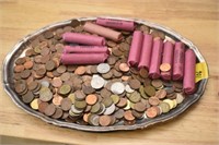 COIN VARIETY-ROLLS OF PENNIES-LOOSE