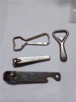 Lot of Vtg. BOTTLE Openers to Include 7-UP , N
