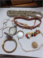 Pocket Watch w/ Issues, Necklaces, Bracelets,