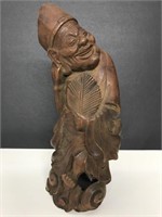 Bamboo carving of drunken li bai the poet