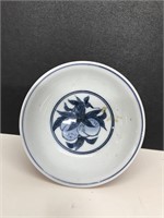 Japanese blue white red dish