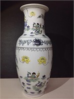Mandarin duck vase hand painted hong kong