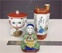 3 asian porcelains