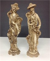 Large Over 12 inch Pair resin figurines