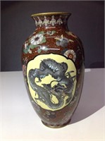 Cloisonne dragon vase