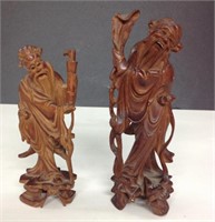 2 chinese wooden carvings