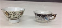 Pair miniature teacups