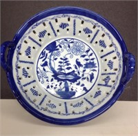 Blue and white basket by baum bros