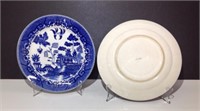 Pair of japanese blue willow plates