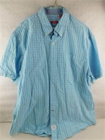Izod Checkered Pattern Shirt Sz XL
