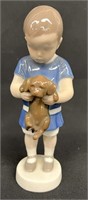 Bing & Grondahl Porcelain Ole Boy & Dog Figure 7"