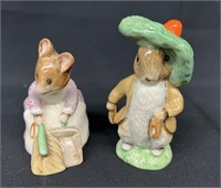 (2) Royal Albert Beatrix Potter Porcelain Figures