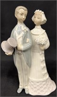 Lladro Porcelain Wedding Couple 7.5" Tall Figure