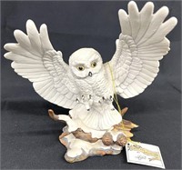 Lefton Nest Egg Collection Ceramic Owl Figure 7"