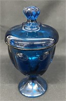 Viking Blue Epic Petal Lidded Compote Candy Dish