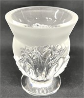 Lalique France Crystal St Cloud 4" Tall Vase