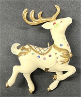 Lenox China Reindeer w/ Gems 4.25" Ornament