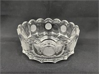 Fostoria Coin Glass Clear Round Bowl 7.75" diam