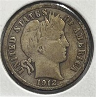 1912-S Barber Dime F