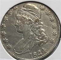 1834 Bust Half Dollar XF/AU