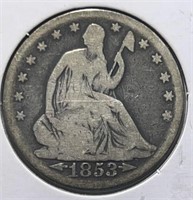 1853 Seated Half Dollar