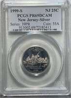 1999-S New Jersey Silver Quarter PCGS PR69 DCAM