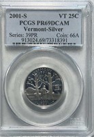2001-S Vermont Silver Quarter PCGS PR69 DCAM