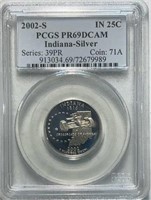 2002-S Indiana Silver Quarter PCGS PR69 DCAM