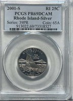 2001-S Rhode Island Silver Quarter PCGS PR69 DCAM