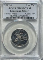 2002-S Louisiana Silver Quarter PCGS PR69 DCAM