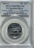 2001-S N. Carolina Silver Quarter PCGS PR69 DCAM