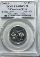 2000-S S. Carolina Silver Quarter PCGS PR69 DCAM