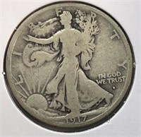 1917-S Walking Half Dollar Obverse