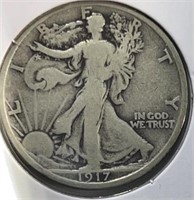 1917-S Walking Half Dollar Reverse