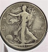 1921-S Walking Half Dollar Key Date