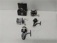 (5) fishing reels and (1) Mitchell 300