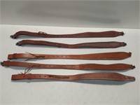 (5) leather rifle slings