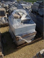 Pallet of ceramic tiles assorted colors and sizes