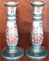 Pair of Oriental Candle Holders