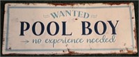Pool Boy Metal Sign