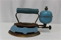 Vintage Coleman "Insta-Lite" Blue Enamel Gas Iron