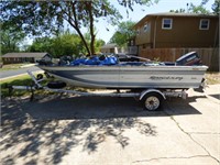 1992 SPECTRUM 16' ALUMINUM BOAT WITH 75HP YAMAHA