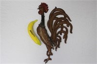 Vintage 1960s Sexton Cast Metal Wall Rooster