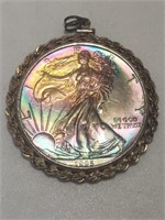 1995 American Silver Eagle Dollar & Pendant