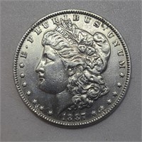 1887 Morgan Silver Dollar, "O" 90%