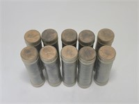 (10) 1960-D SMALL/LARGE DATE LINCOLN PENNY ROLLS