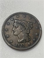 1841 Braided Hair US One Cent,